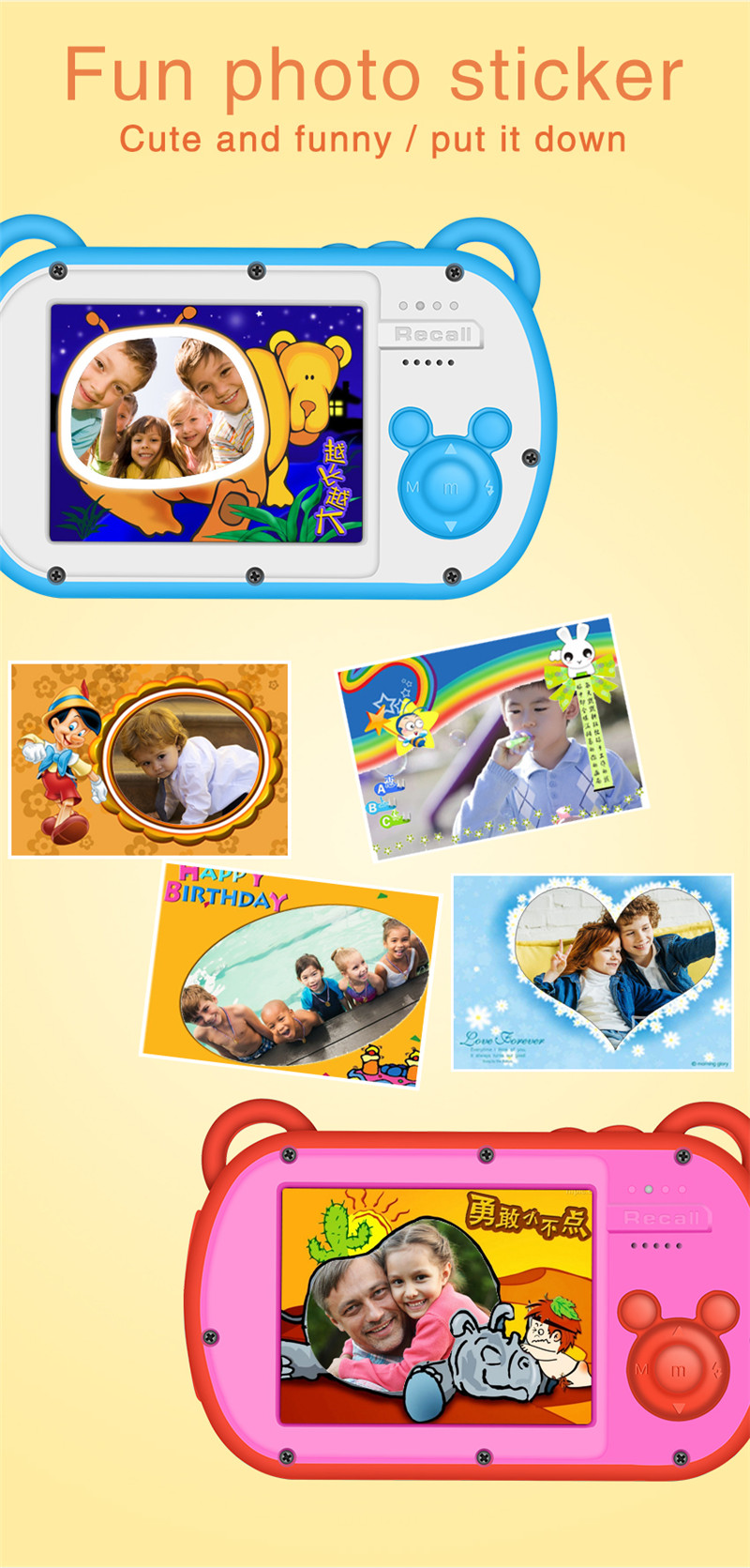 Kids Toys Cartoon Images - 1080P waterdichte cartoon schattige kindercamera kinderen