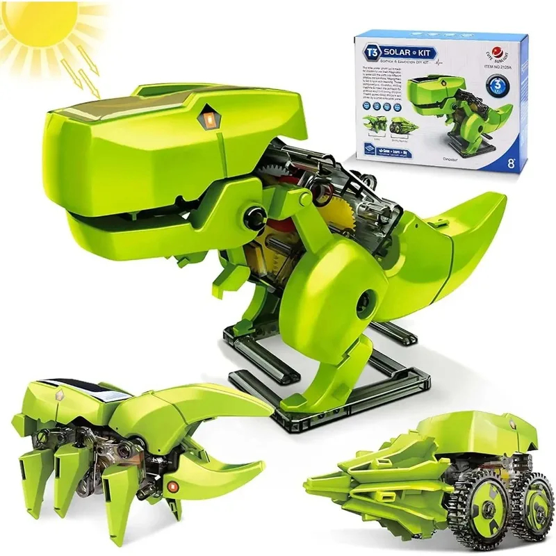 Kids Toys 10 Year Old - 3-in-1 Solar Robot Kit, Dinosaurus Speelgoed,