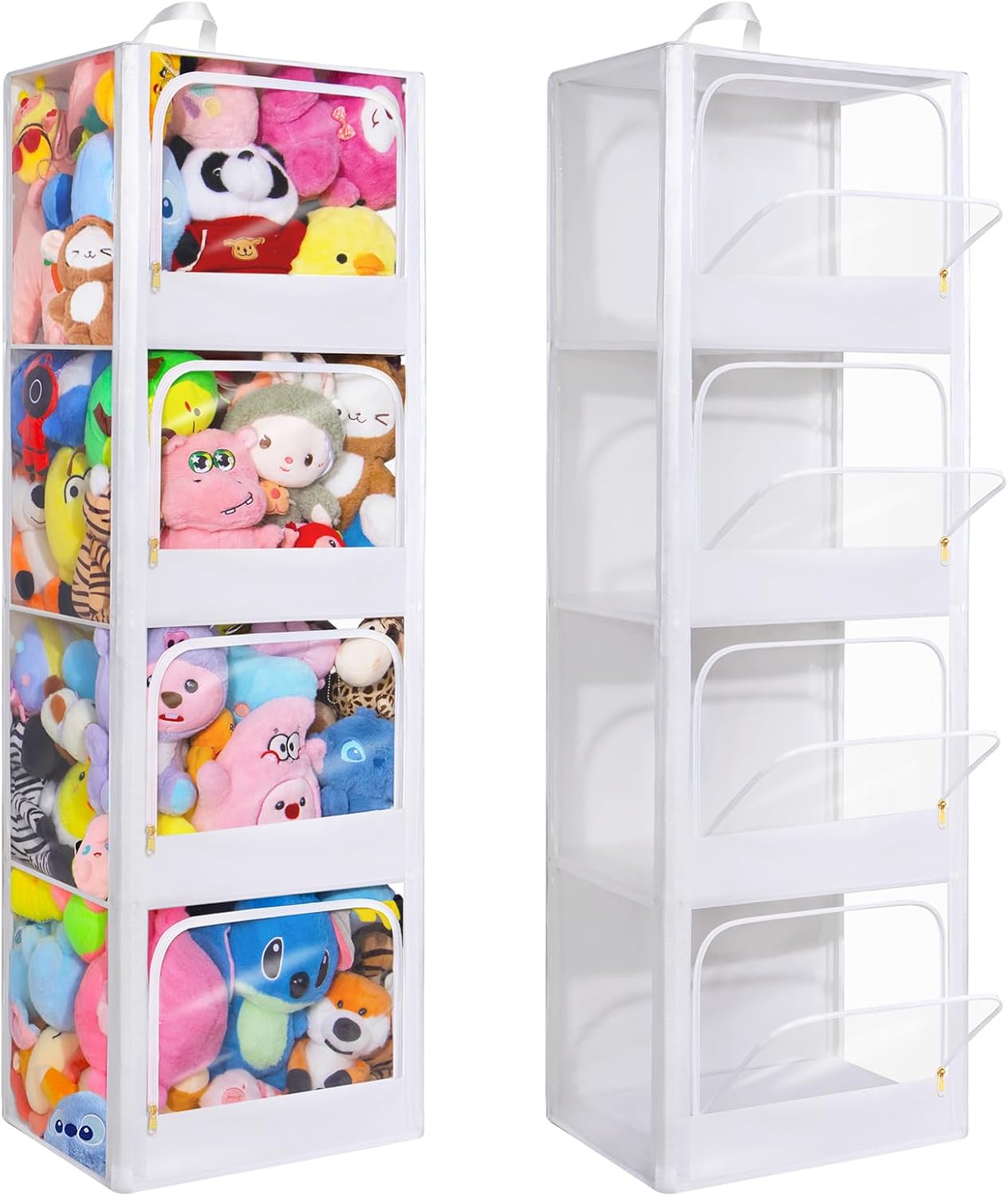 Kids & Toys Expo Saudi Arabia - 4-laags transparante rits-opbergorganizer voor pluche speelgoed,