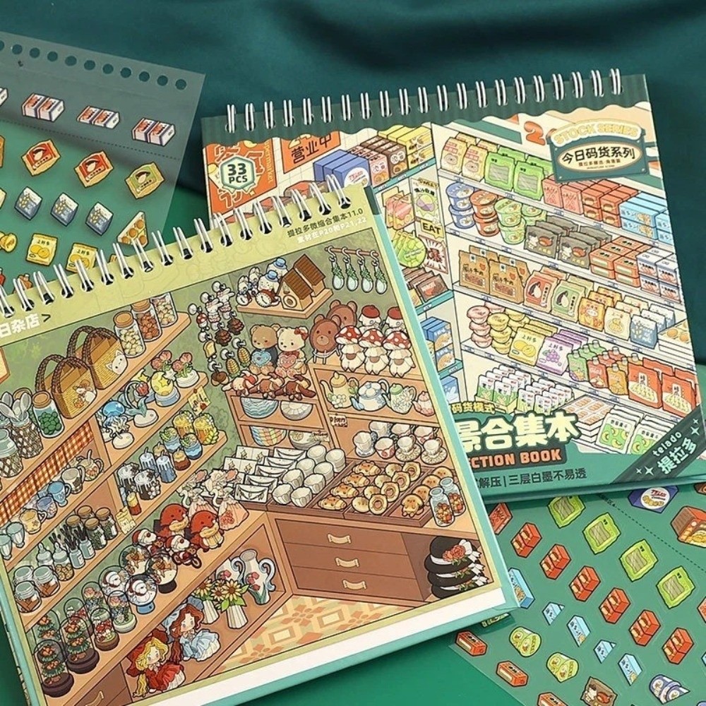 Kids Toys 10 Year Old - Winkelserie Miniatuur Scène Sticker 10 Scènes