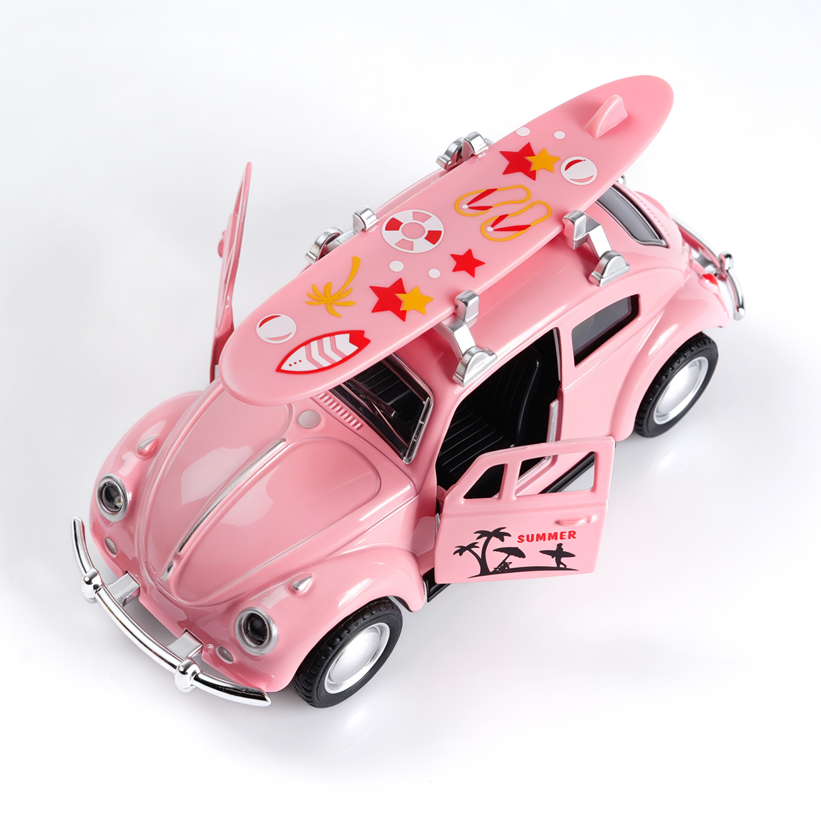 1:36 roze Volkswagen Kever geg - Kids Toys Car recensie en prijs