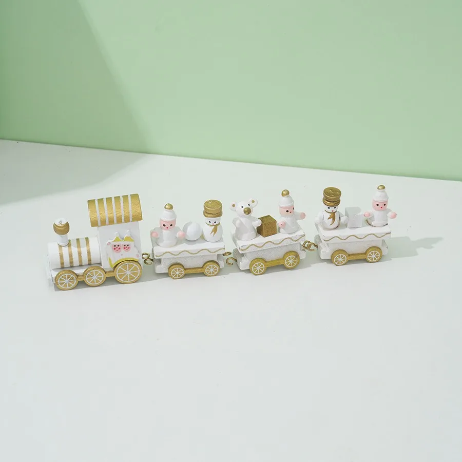 Kersttrein Geschilderd Houten  - Top Kids Xmas Toys recensie en prijs