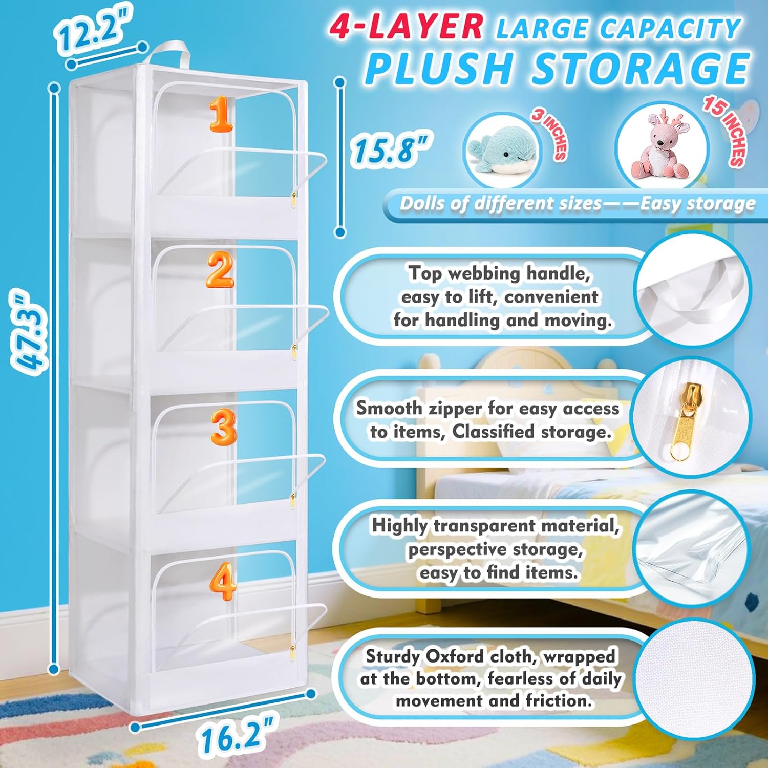 4-laags transparante rits-opbe - Kids & Toys Expo Saudi Arabia recensie en prijs